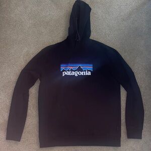 Patagonia Black Hoodie with Logo